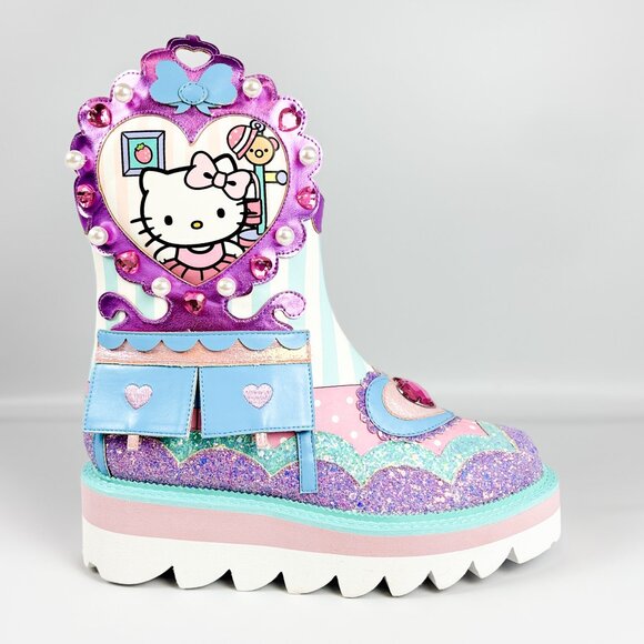 Irregular Choice x Sanrio Hello Kitty “Just Be You” Boots – Size 39 - Picture 8 of 9